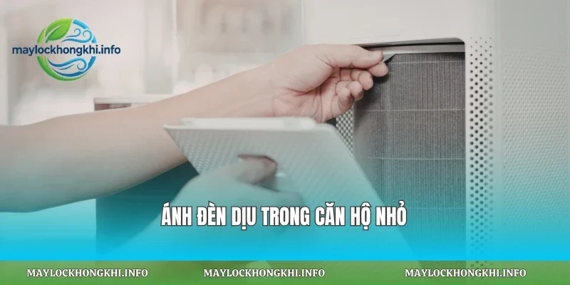 Ánh đèn dịu trong căn hộ nhỏ