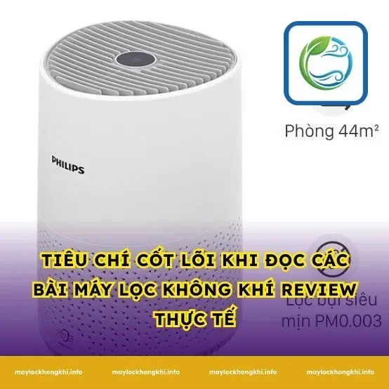 Tiêu chí cốt lõi khi đọc các bài máy lọc không khí review thực tế